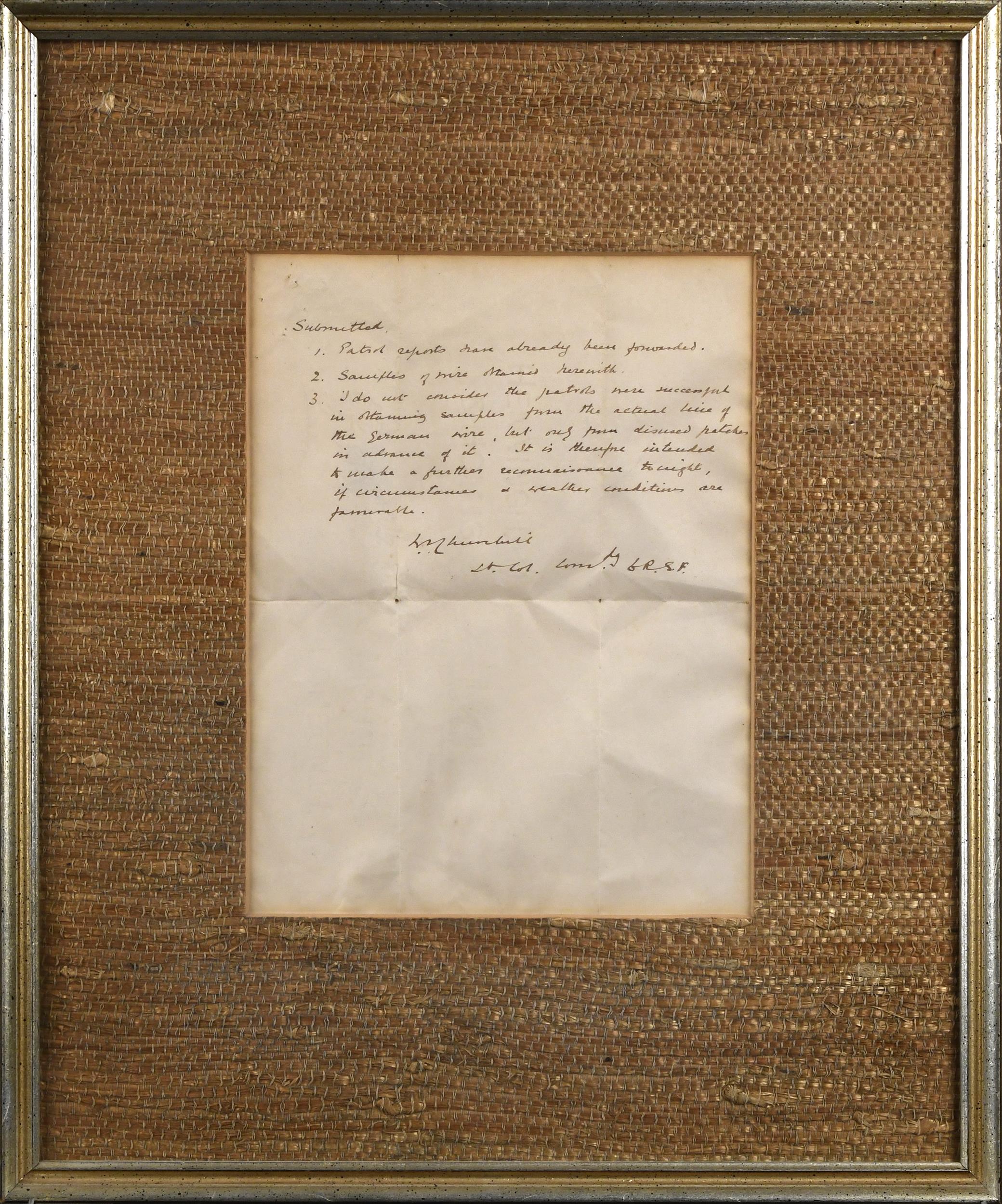 WINSTON CHURCHILL SIGNATURE Letter 3073bd