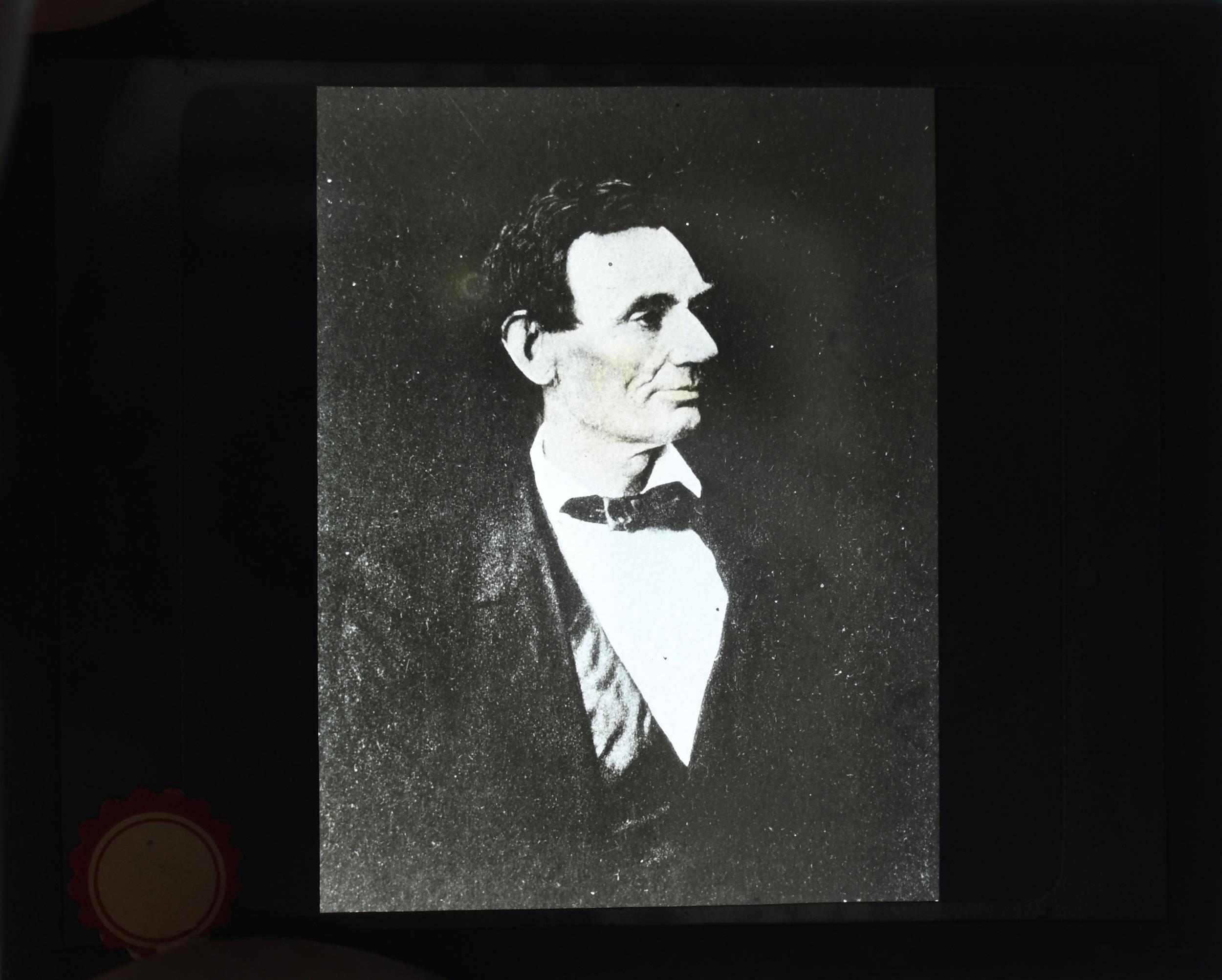 ABRAHAM LINCOLN GLASS POSITIVE, AFTER