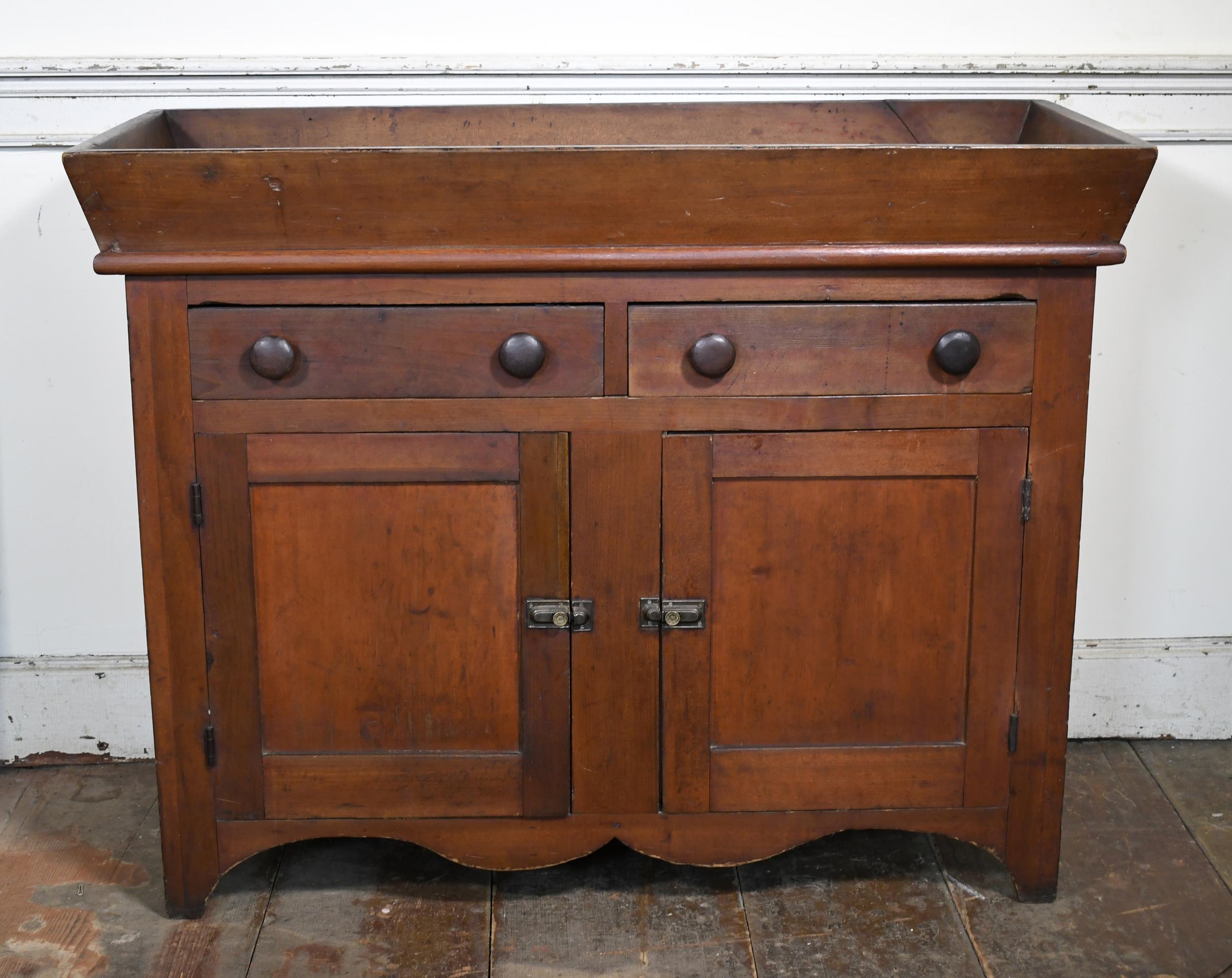 EARLY 19TH C. CHERRY DRY SINK.