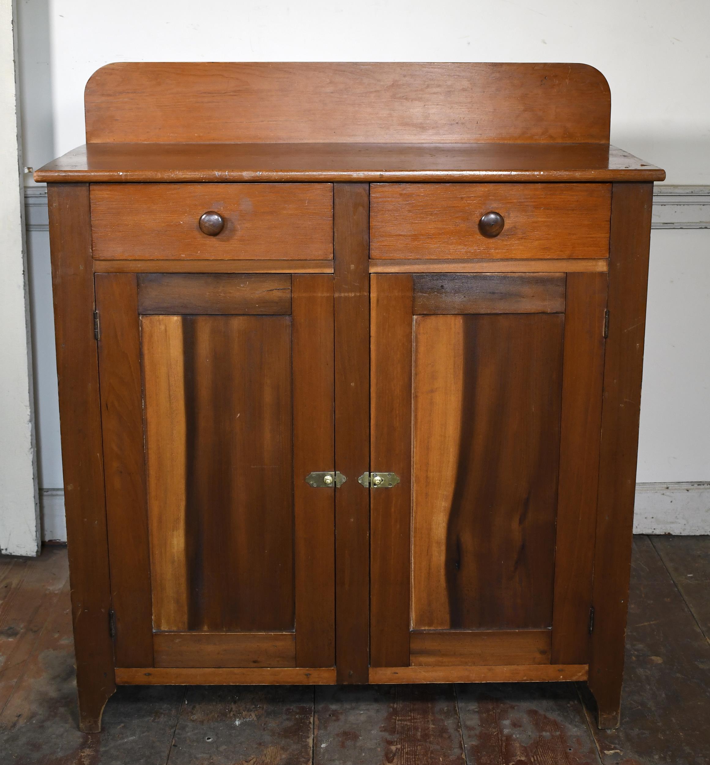 EARLY 19TH C. PA CHERRY JELLY CUPBOARD.