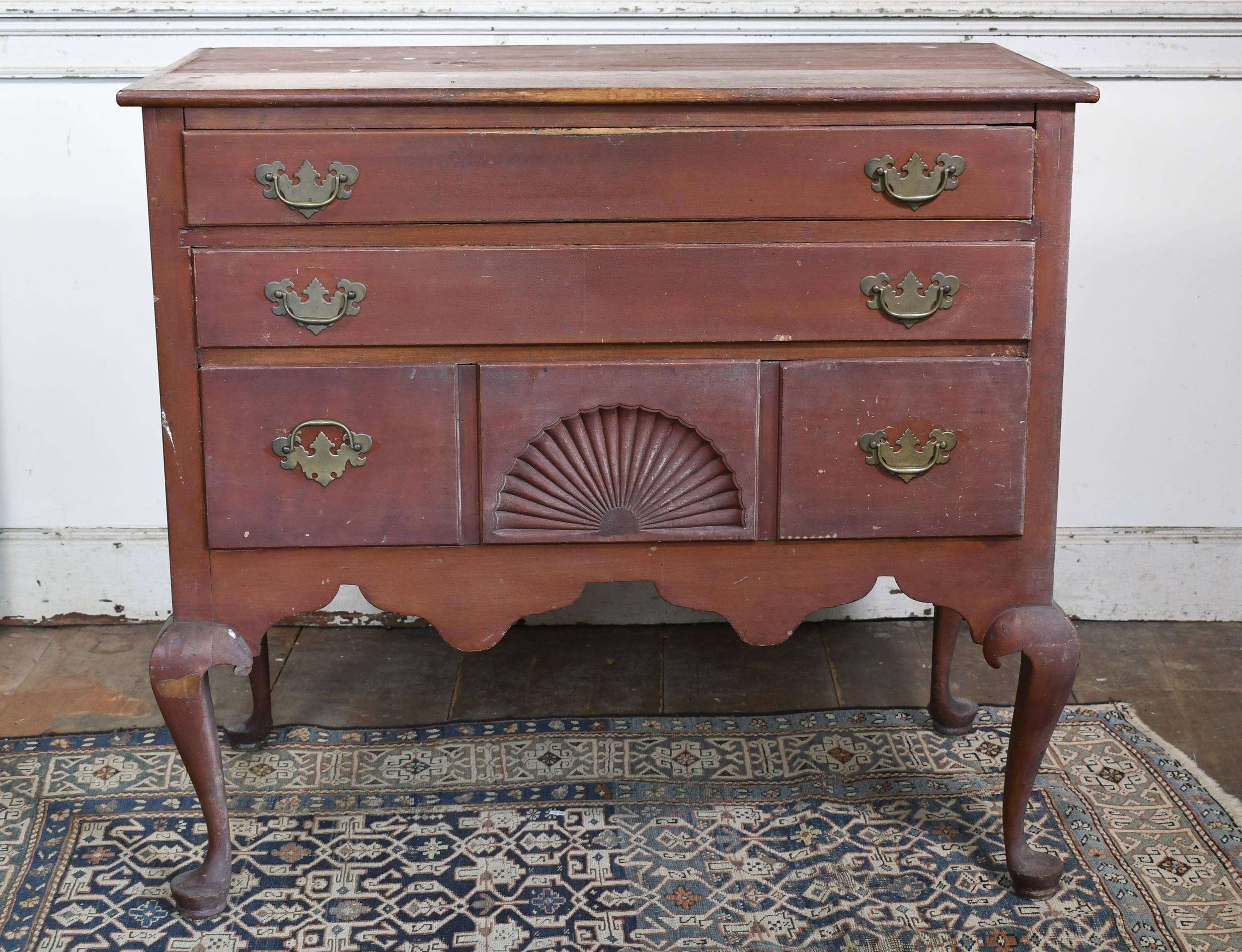 18TH C. QA RED PAINTED SERVER.