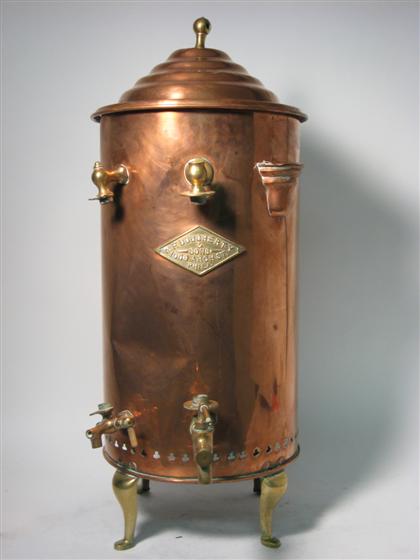 Large copper and brass coffee maker