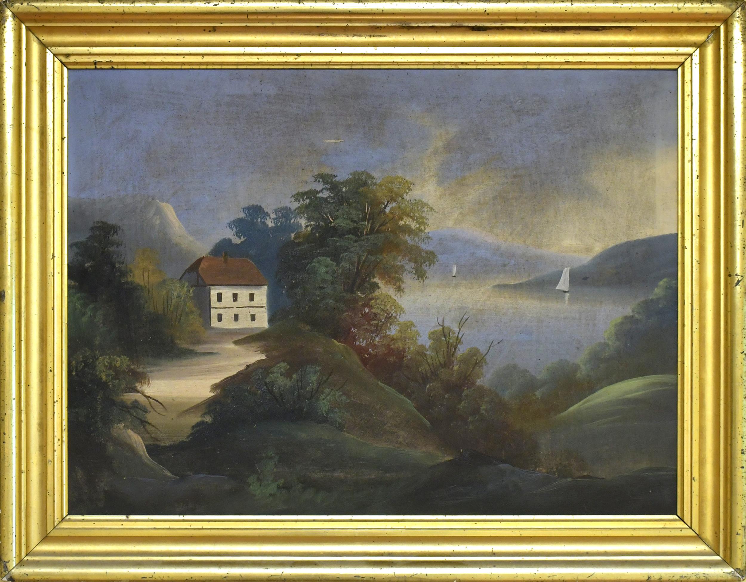 19TH C HUDSON RIVER SCHOOL OIL 30745b