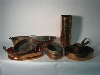 Collection of copper cooking utensils 4d87d