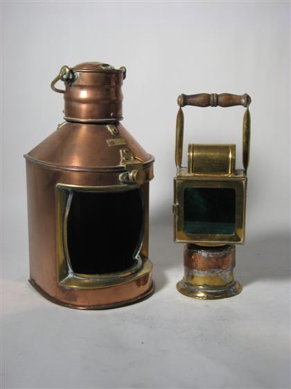 English copper and brass ships lantern