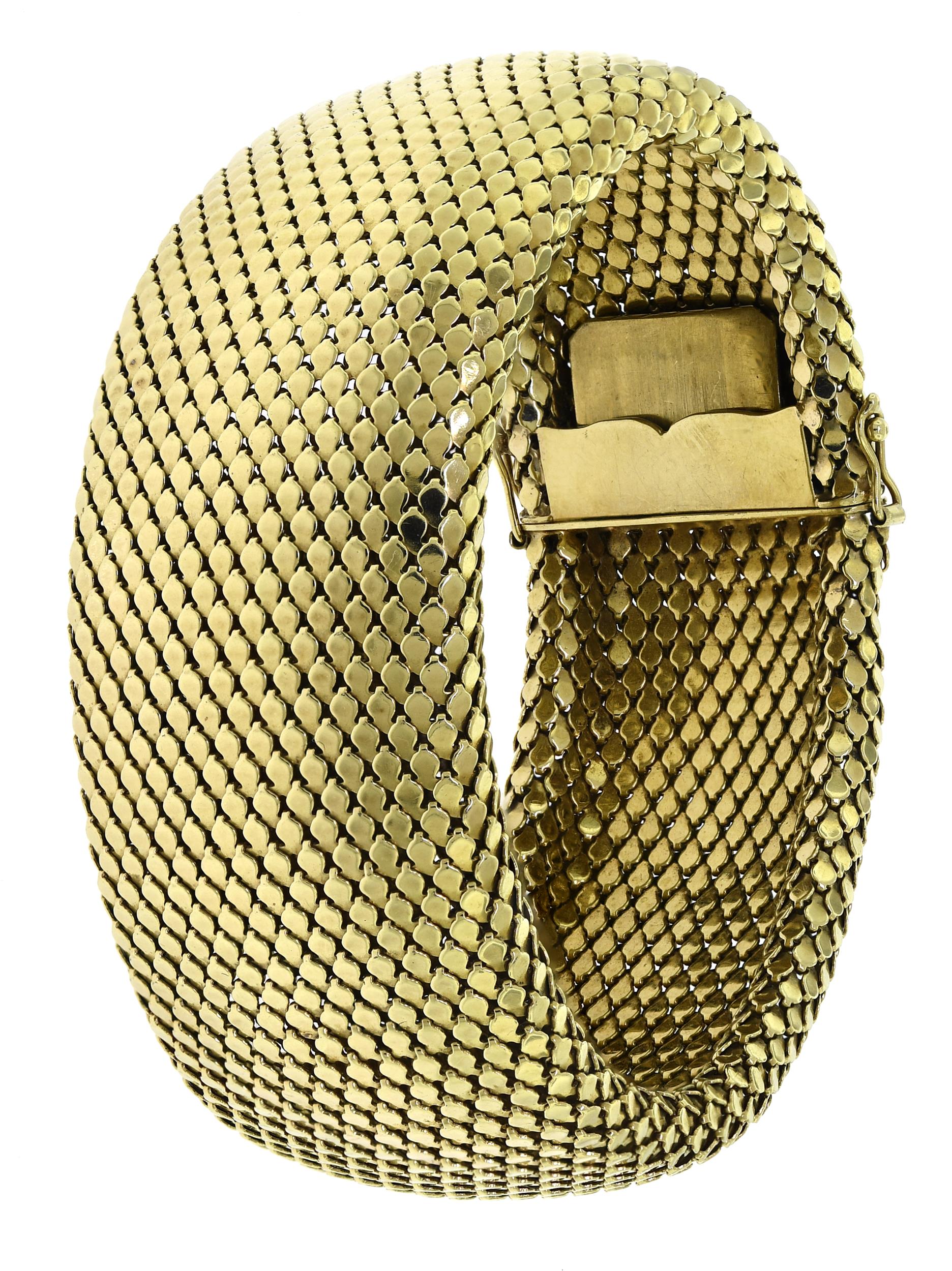 14K GOLD WIDE WOVEN BRACELET 78 307629