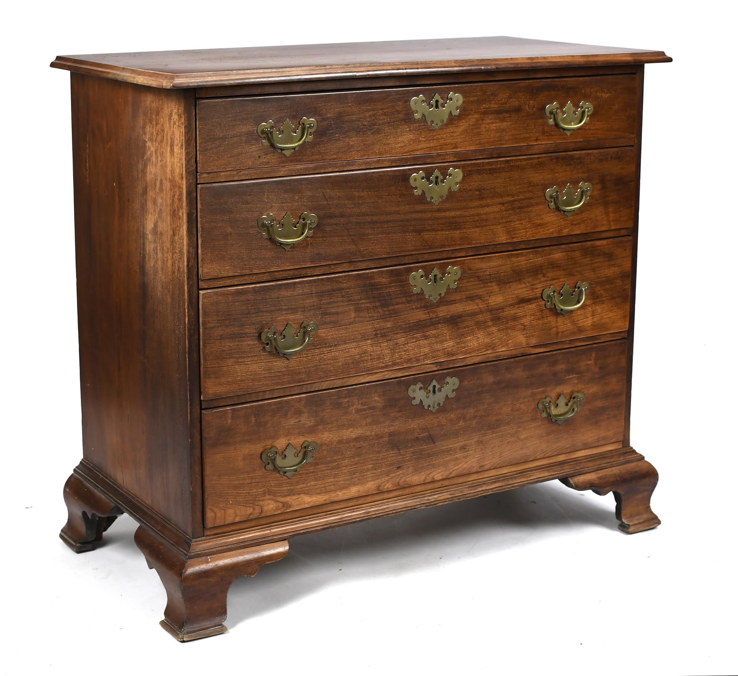 18TH C CT CHIPPENDALE CHERRY CHEST  307669