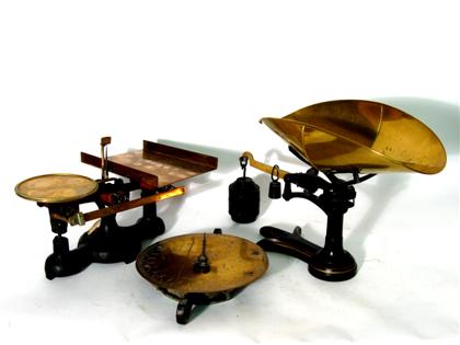 Two iron food scales    One by