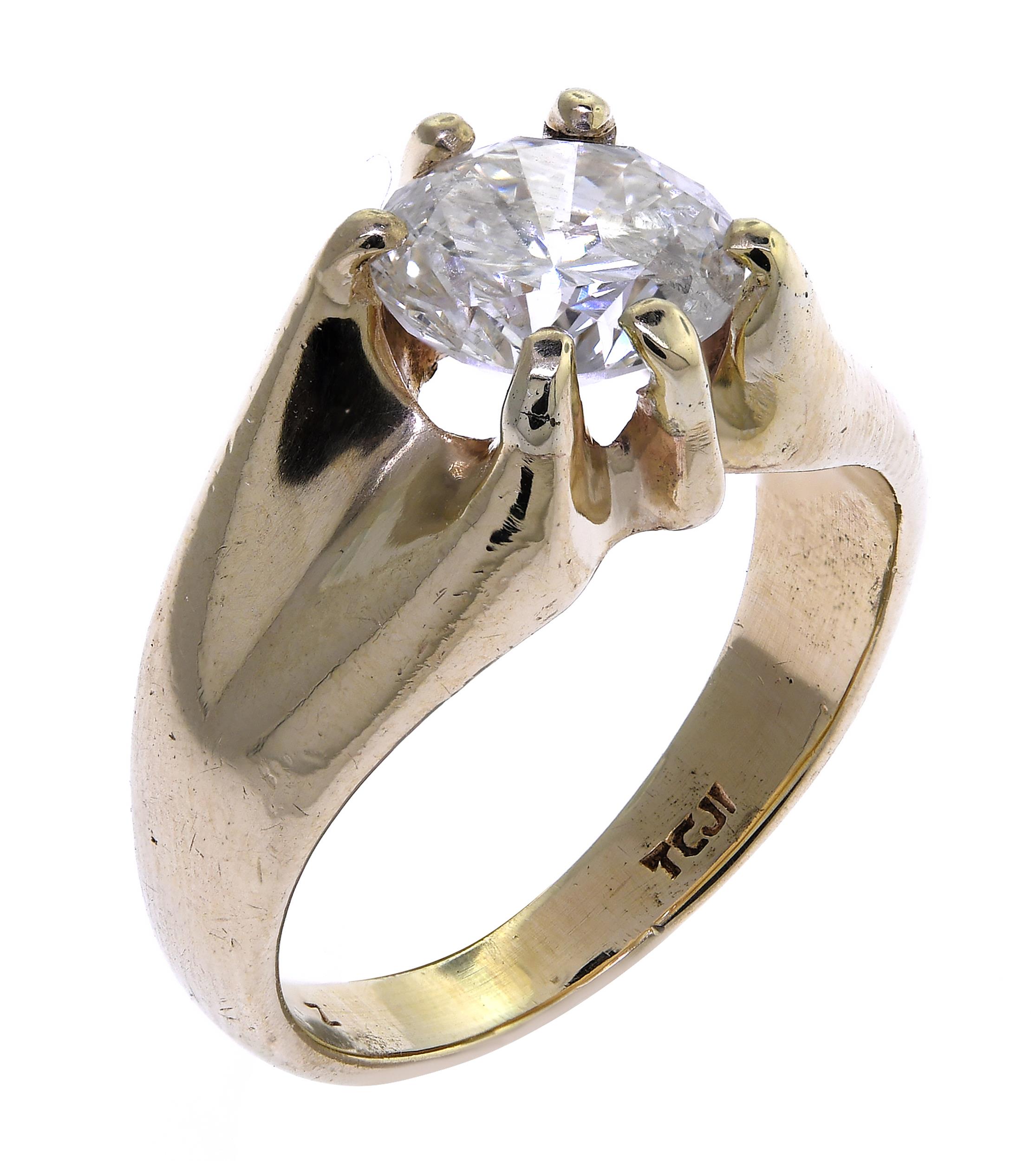 2.03 CT. ROUND DIAMOND RING. A