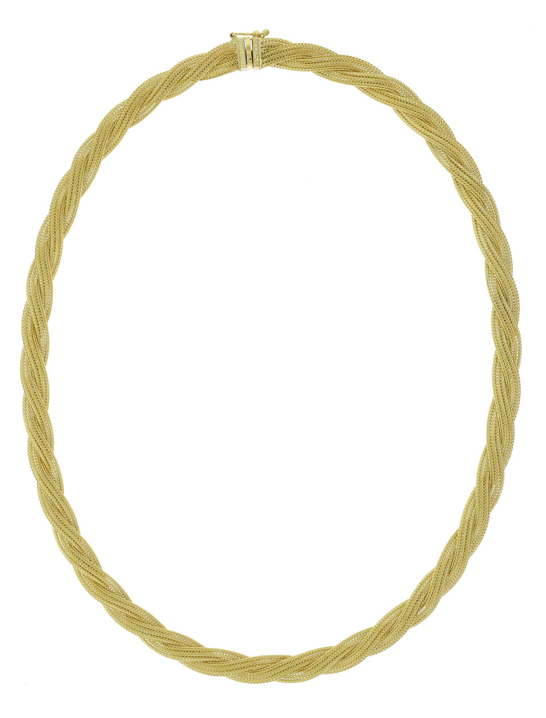 14K YELLOW GOLD WOVEN TWISTED NECKLACE  307734