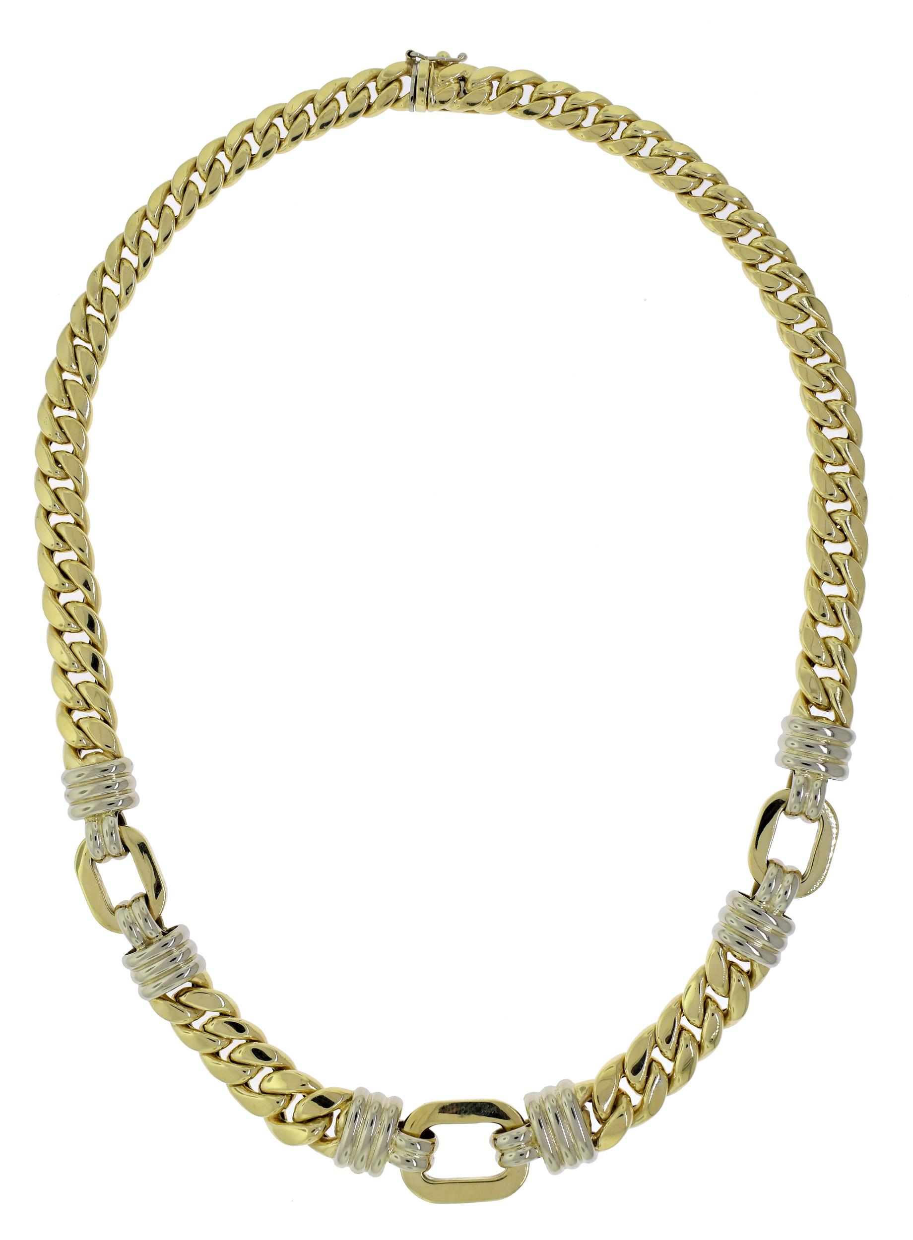 14K YELLOW GOLD MIXED LINK CHAIN  307731