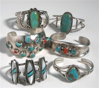 Six Southwest American Indian silver