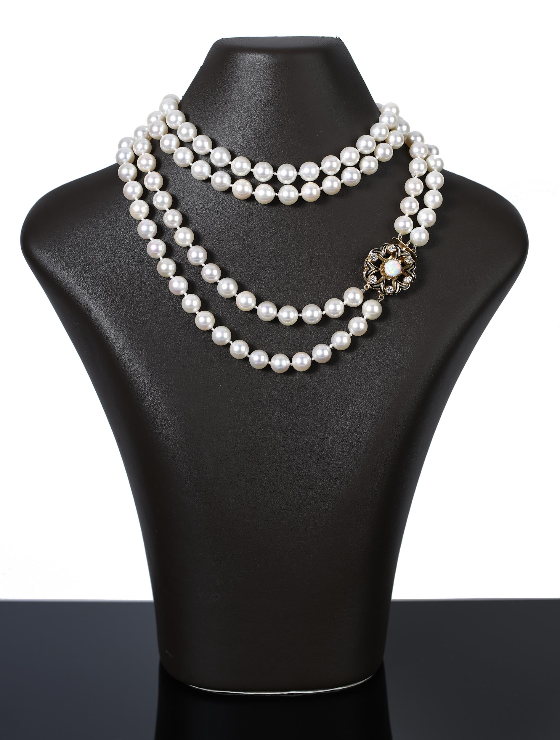 VINTAGE DOUBLE STRAND PEARL NECKLACE  307753