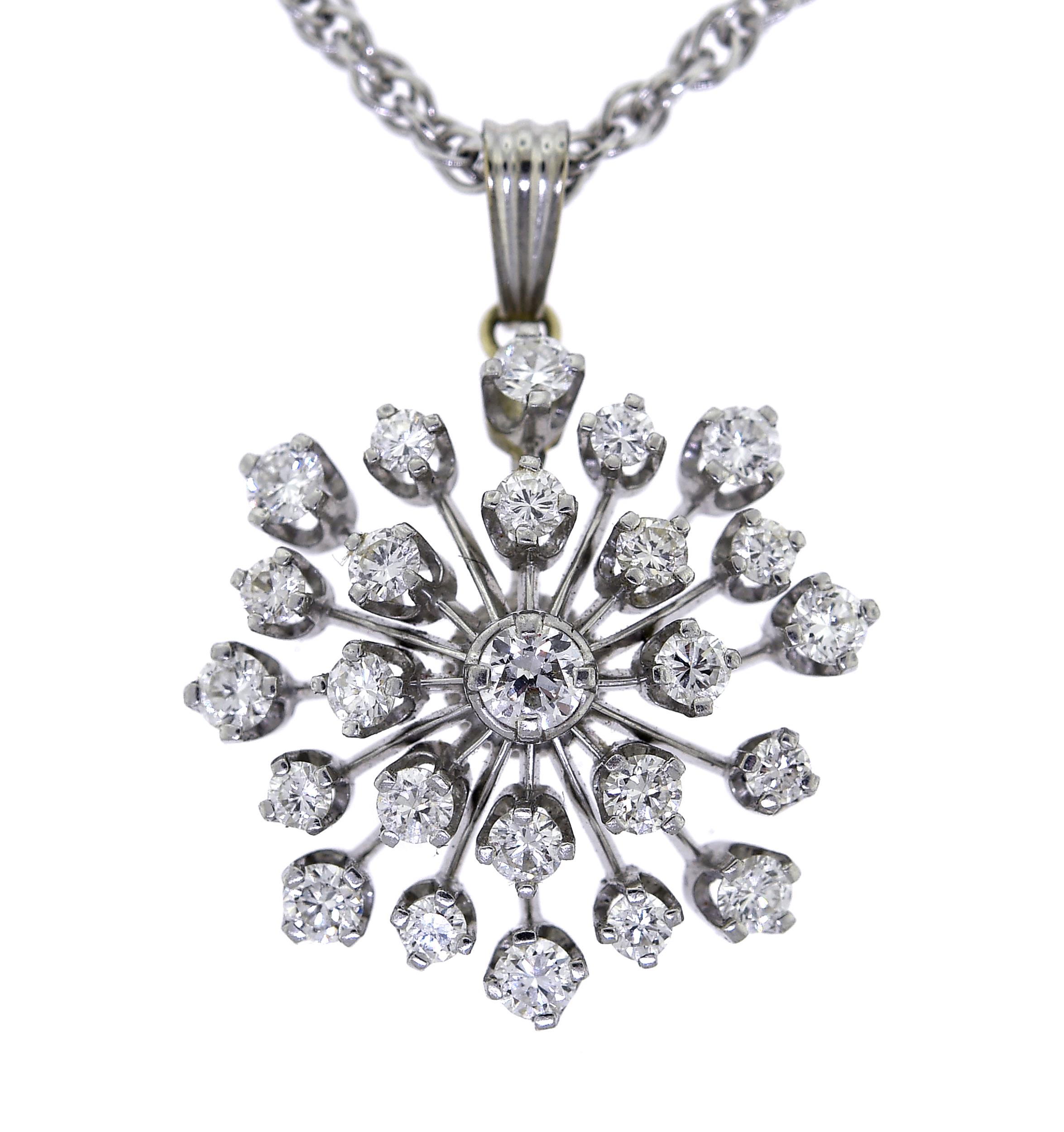 PLATINUM DIAMOND SNOWFLAKE PENDANT