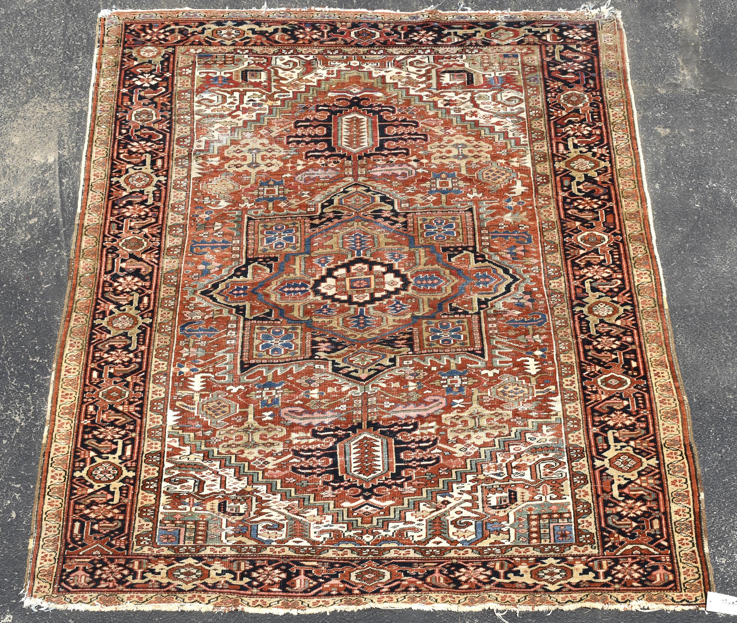 ANTIQUE ORIENTAL HERIZ ROOM SIZE 307762