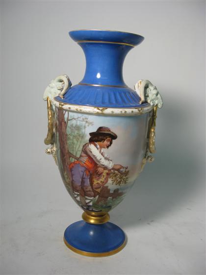 Paris porcelain vase    late 19th century