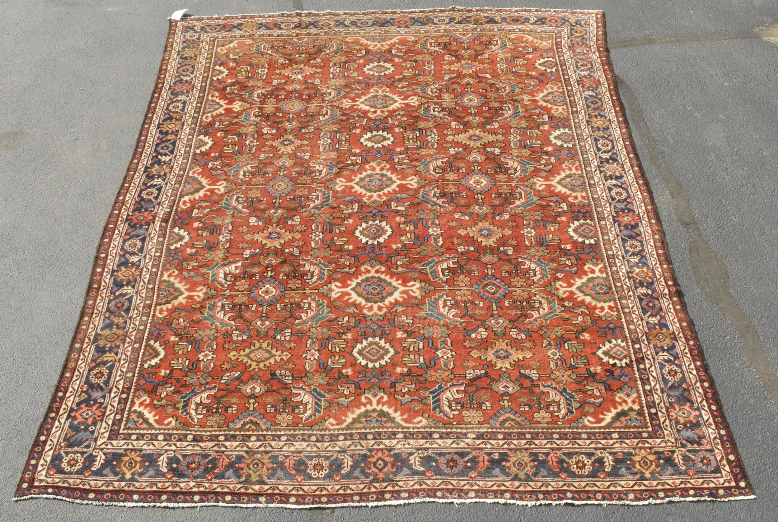 ANTIQUE ORIENTAL ROOM SIZE RUG  3077a4