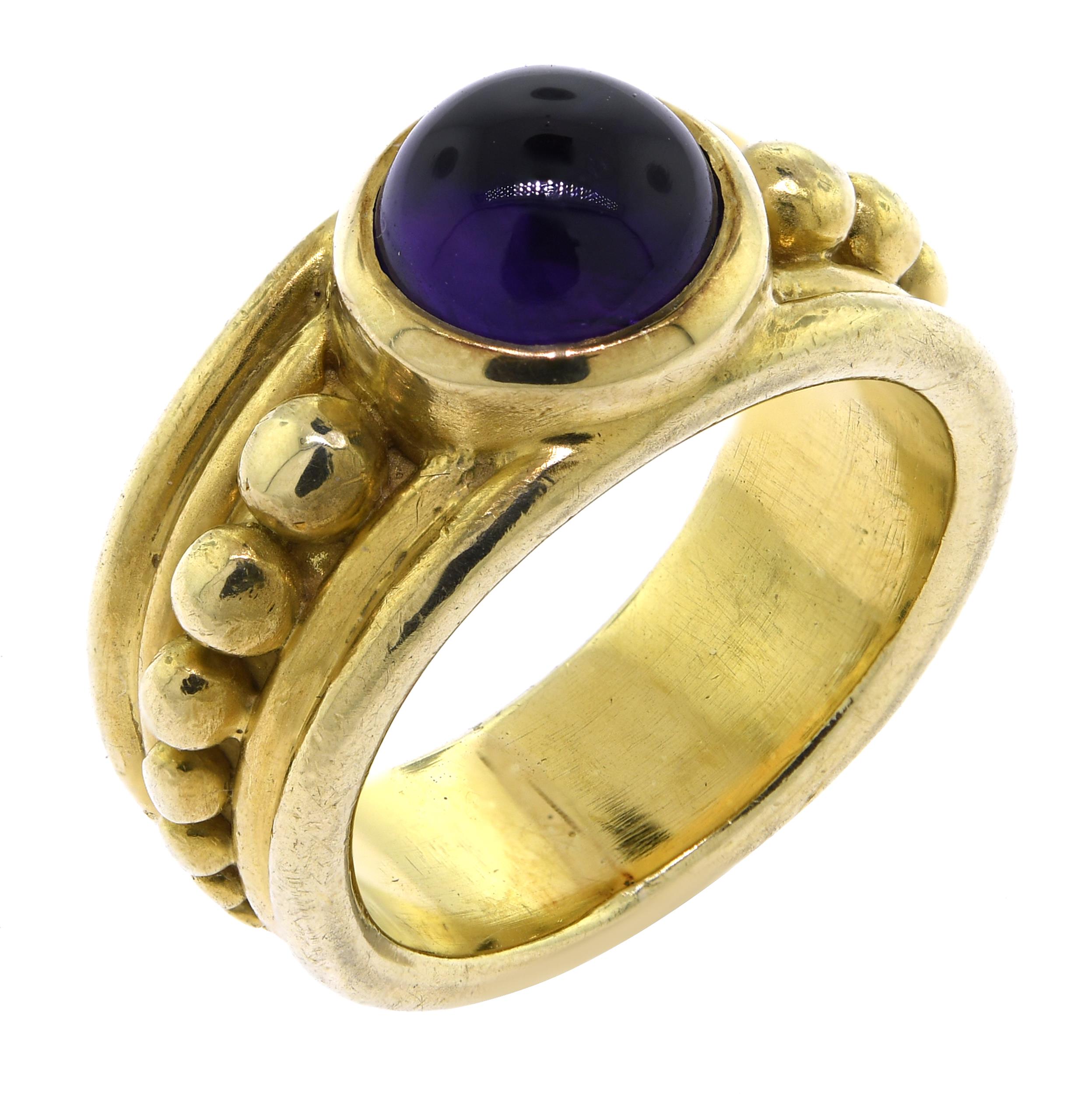 18K GOLD SIGNED DILARO AMETHYST 3077ac