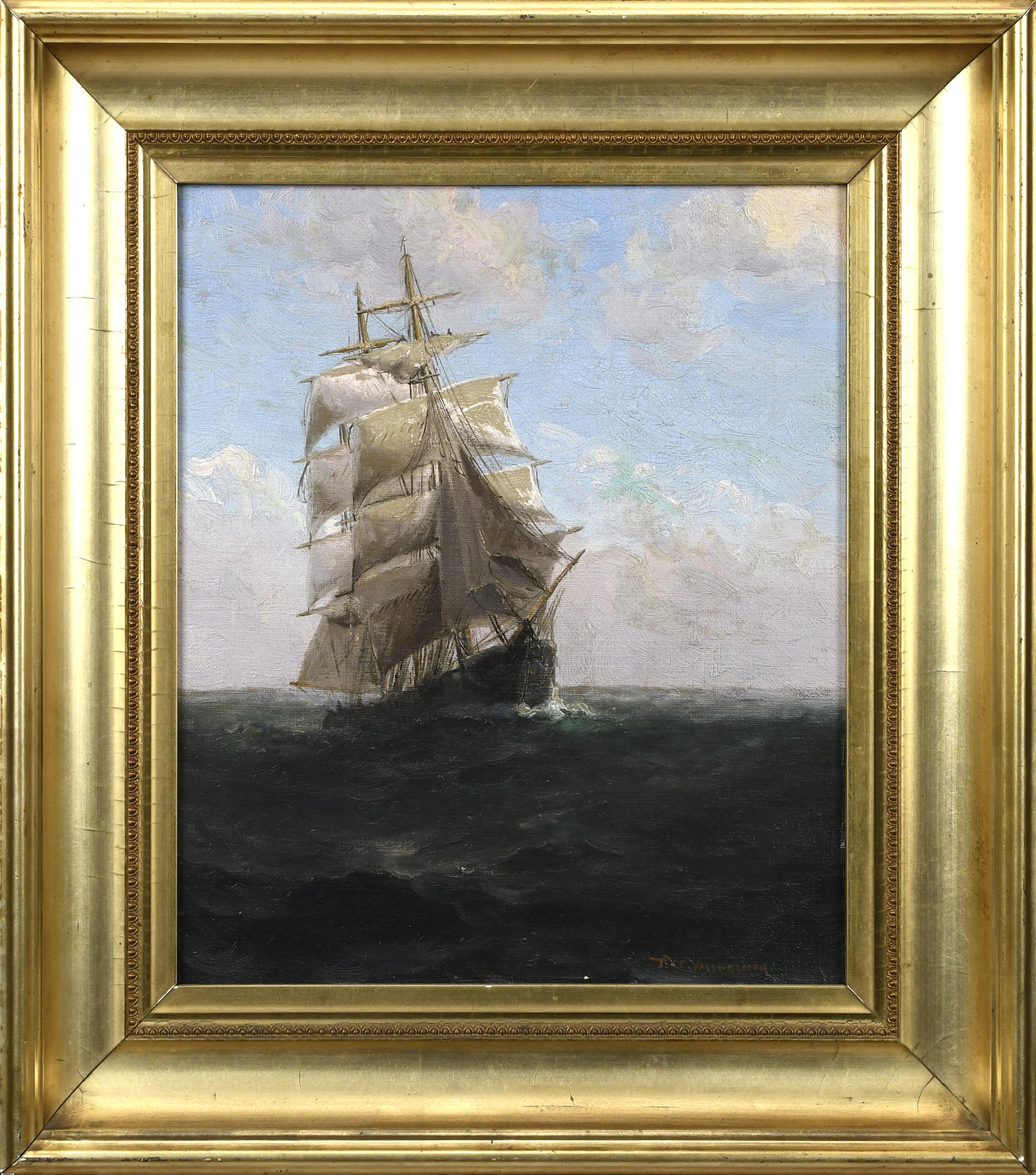 THEODORE V C VALENKAMPH OIL PAINTING  3077aa