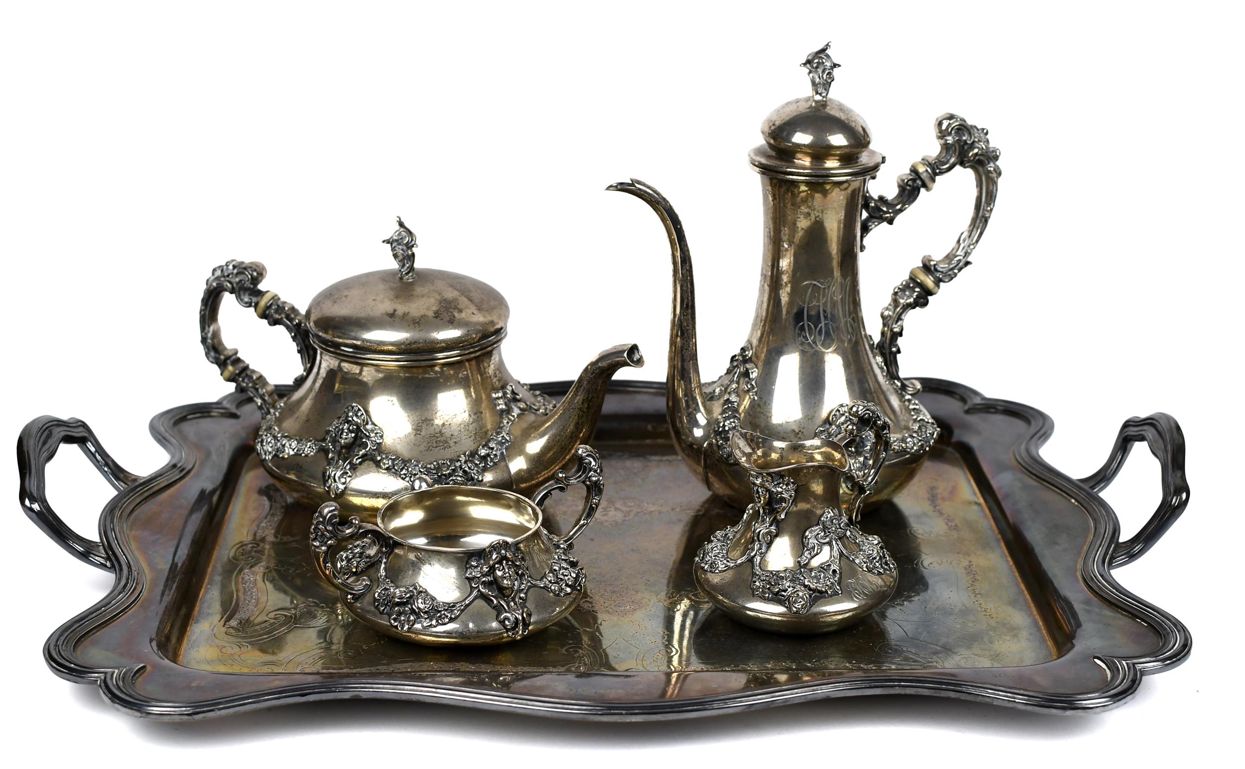 ANTIQUE WILLIAM KERR STERLING TEA 307889