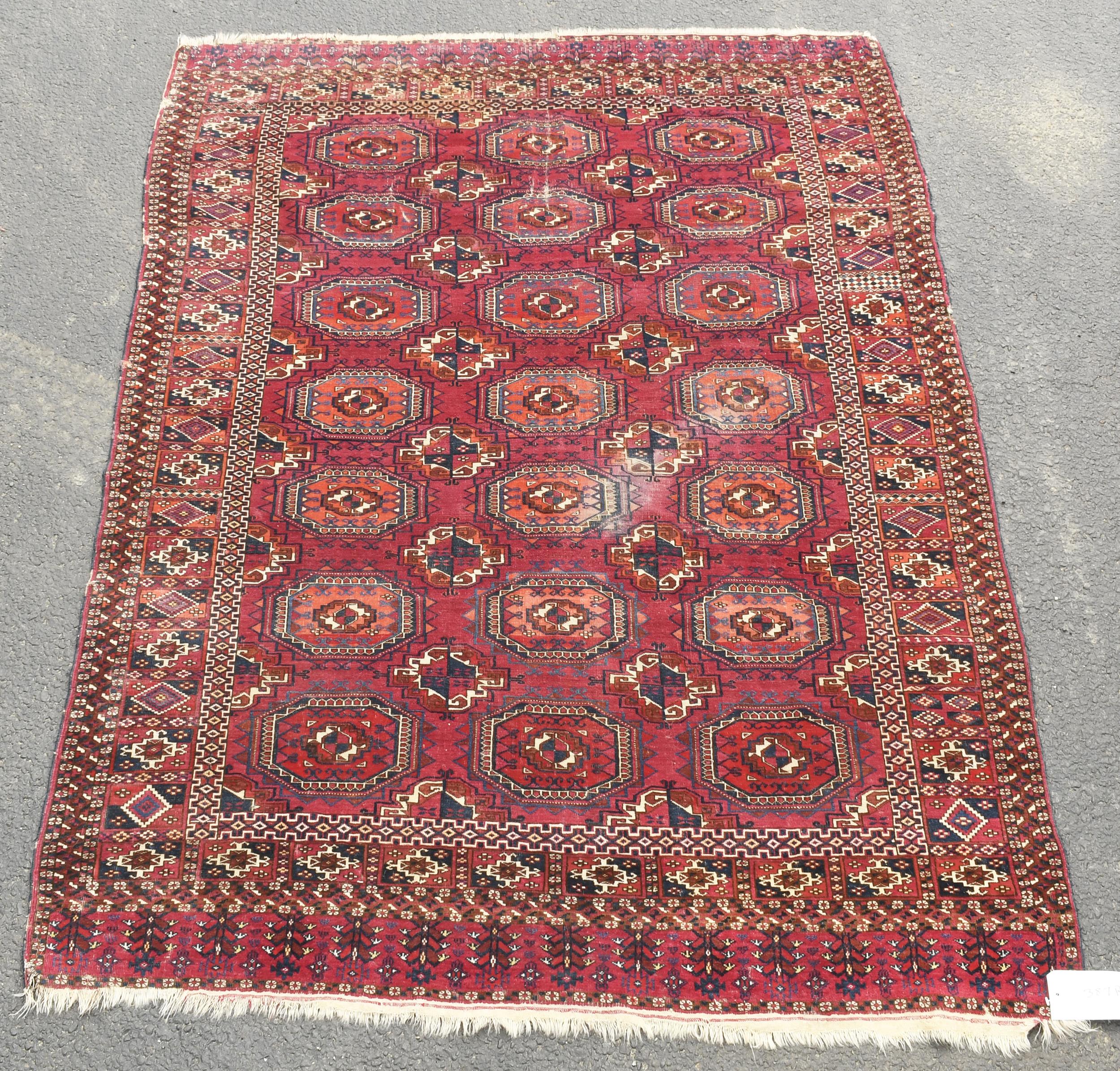 ANTIQUE BOKARA SCATTER RUG. Antique