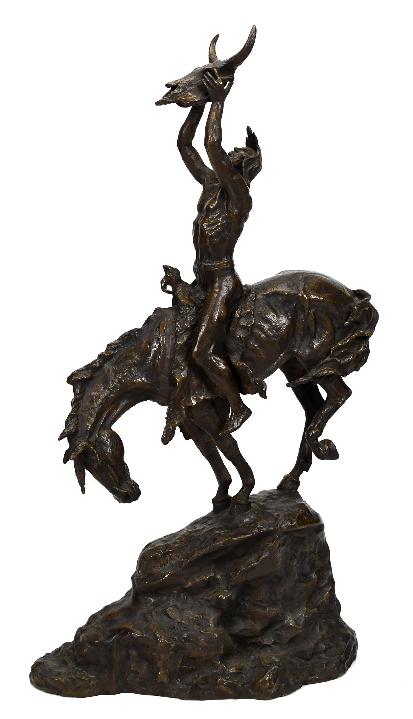 AFTER CHARLES MARION RUSSELL BRONZE,