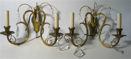 Pair of gilt metal french sconces 4d8f1