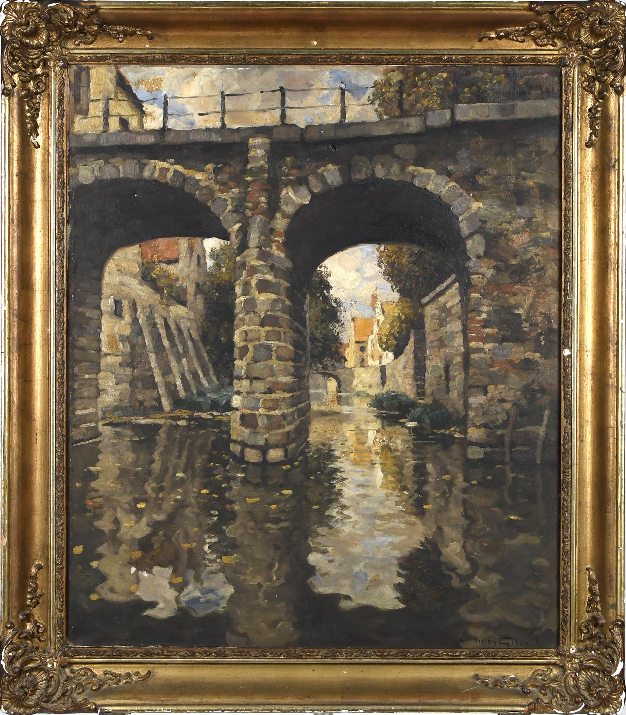 VICTOR GILSOUL OIL ON CANVAS, CANAL