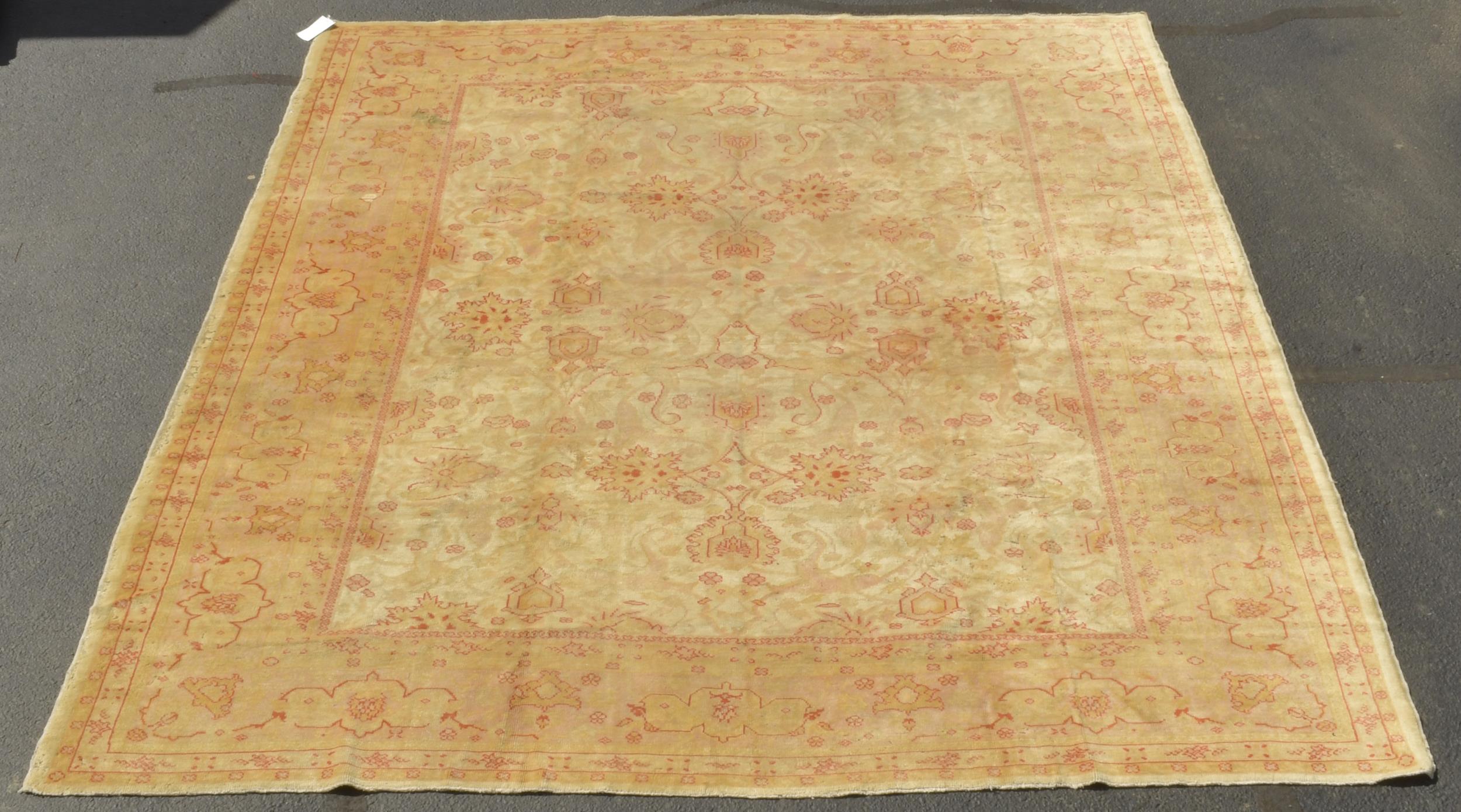 ANTIQUE TURKISH OUSHAK RUG Antique 3079be