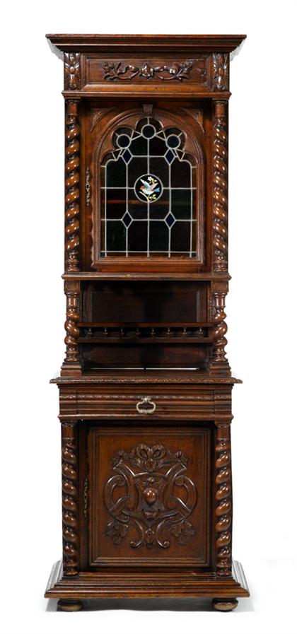 Continental carved oak armoire 4d8fe