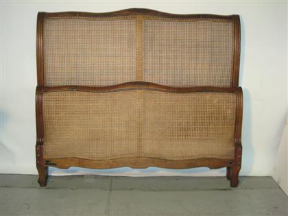 Full size walnut and cane sleigh 4d90f