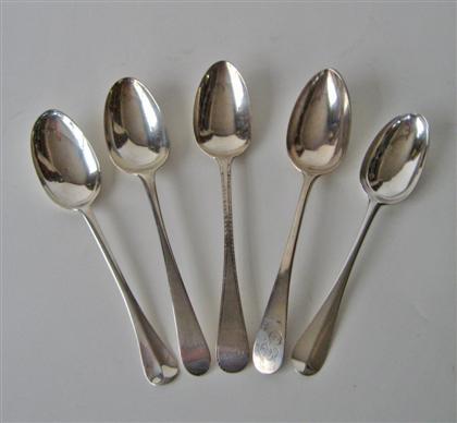 Five silver tablespoons mid 4d9c8