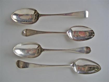Four silver tablespoons mid 4d9ca