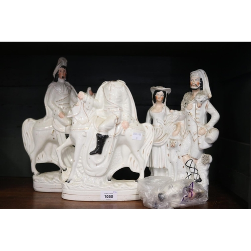 Three antique Staffordshire figure 3081e9