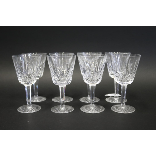 Eight Waterford cut crystal glasses,