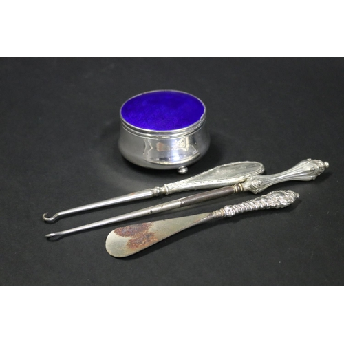 Sterling silver enamel hinged box  30821a