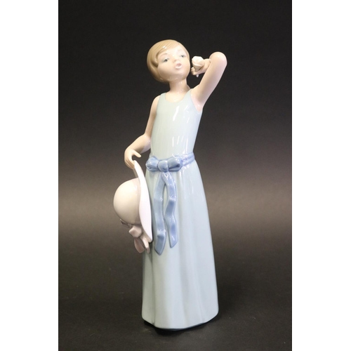 Lladro porcelain figure girl holding