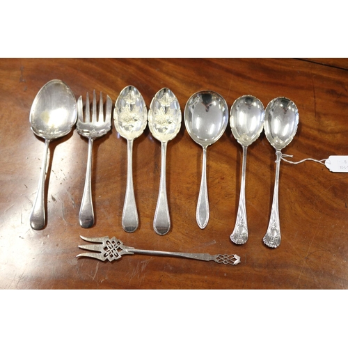 Selection of silver plated serving