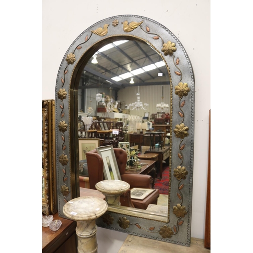 Modern gal metal arched mirror, with