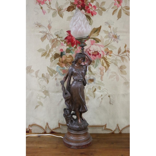 Antique French bronzed spelter