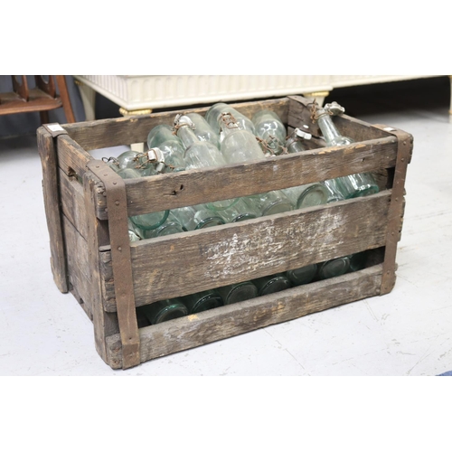 Vintage French wooden crate with