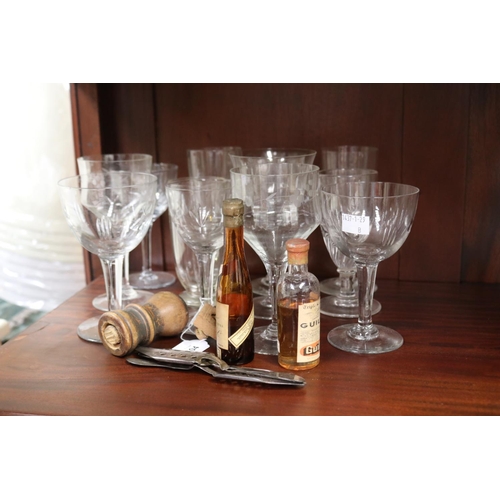 Selection of French wine glasses,