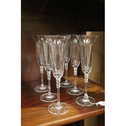 Mikasa trumpet flower champagne flutes,