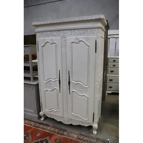 Painted modern French style two door
