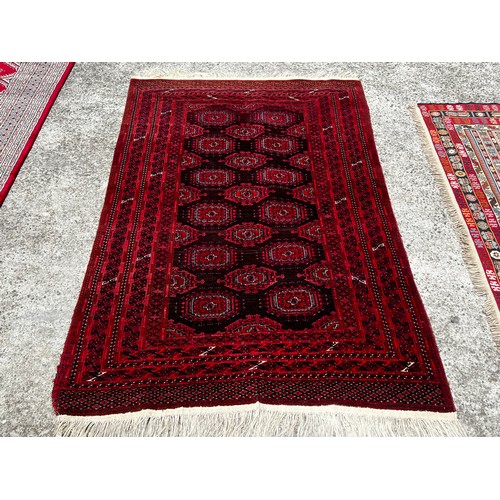 Hand knotted fine weave red ground 30836d