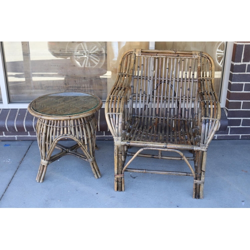 Modern split cane deck armchair  308396
