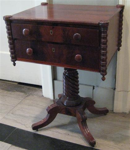 Classical mahogany work table    circa