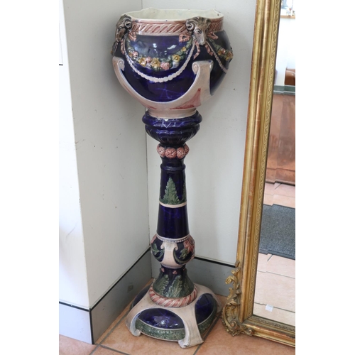 Antique French Majolica jardiniere