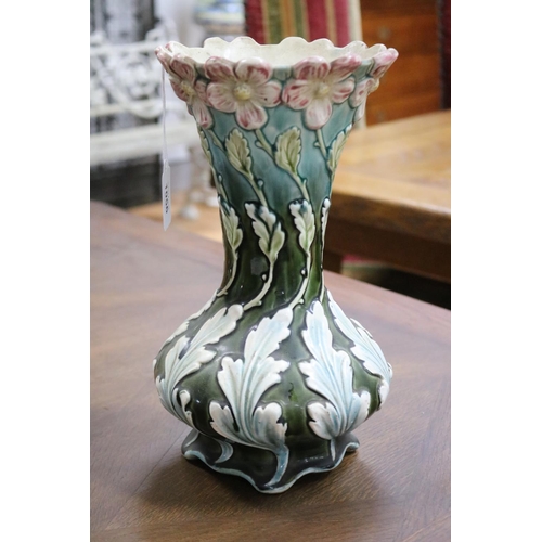 Antique French Majolica vase, approx