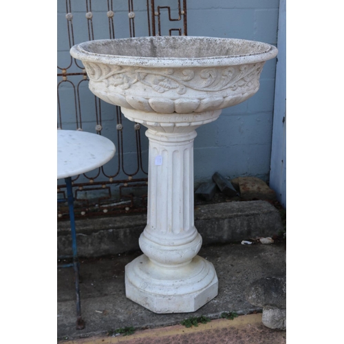 Large French basin with pedestal,